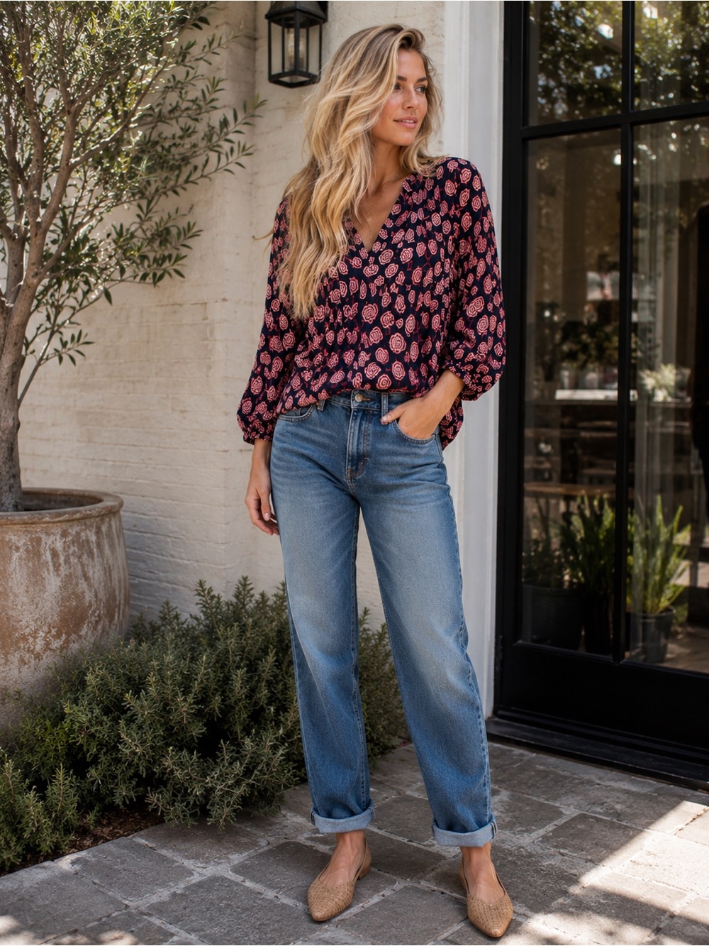 Maeve V Neck Top - Picture 1 of 7